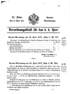 Verordnungsblatt für das Kaiserlich-Königliche Heer