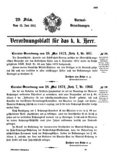 Verordnungsblatt für das Kaiserlich-Königliche Heer 18720612 Seite: 1