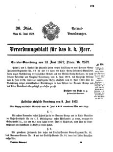 Verordnungsblatt für das Kaiserlich-Königliche Heer 18720615 Seite: 1