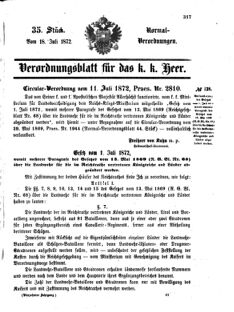 Verordnungsblatt für das Kaiserlich-Königliche Heer 18720718 Seite: 1