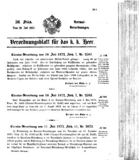 Verordnungsblatt für das Kaiserlich-Königliche Heer 18720726 Seite: 1