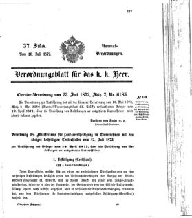 Verordnungsblatt für das Kaiserlich-Königliche Heer 18720730 Seite: 1