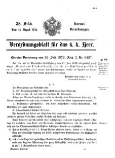 Verordnungsblatt für das Kaiserlich-Königliche Heer 18720813 Seite: 1