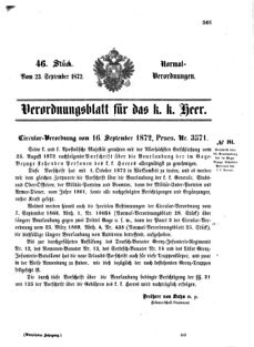 Verordnungsblatt für das Kaiserlich-Königliche Heer 18720923 Seite: 1