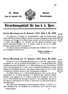 Verordnungsblatt für das Kaiserlich-Königliche Heer 18720926 Seite: 1