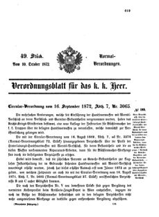 Verordnungsblatt für das Kaiserlich-Königliche Heer 18721010 Seite: 1