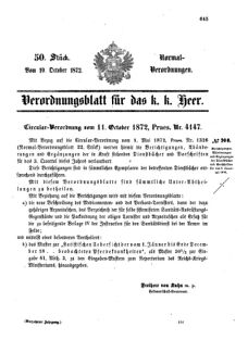 Verordnungsblatt für das Kaiserlich-Königliche Heer 18721019 Seite: 1