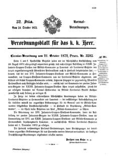 Verordnungsblatt für das Kaiserlich-Königliche Heer 18721024 Seite: 1