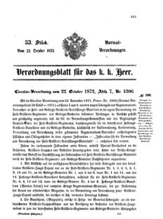 Verordnungsblatt für das Kaiserlich-Königliche Heer 18721025 Seite: 1