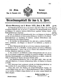 Verordnungsblatt für das Kaiserlich-Königliche Heer 18721112 Seite: 1