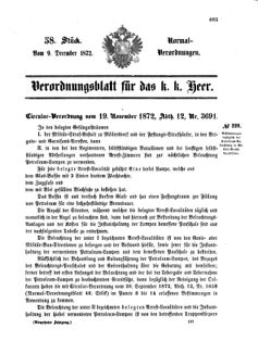 Verordnungsblatt für das Kaiserlich-Königliche Heer 18721209 Seite: 1