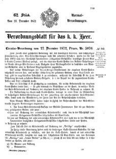 Verordnungsblatt für das Kaiserlich-Königliche Heer 18721227 Seite: 1