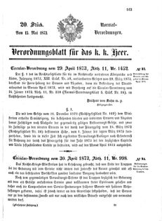 Verordnungsblatt für das Kaiserlich-Königliche Heer