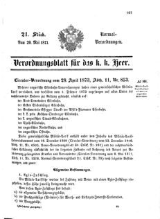 Verordnungsblatt für das Kaiserlich-Königliche Heer 18730520 Seite: 1