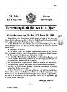 Verordnungsblatt für das Kaiserlich-Königliche Heer 18730802 Seite: 1