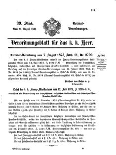 Verordnungsblatt für das Kaiserlich-Königliche Heer 18730821 Seite: 1