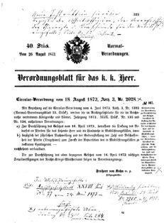 Verordnungsblatt für das Kaiserlich-Königliche Heer