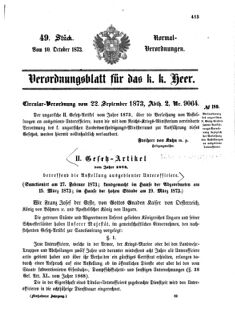 Verordnungsblatt für das Kaiserlich-Königliche Heer 18731010 Seite: 1