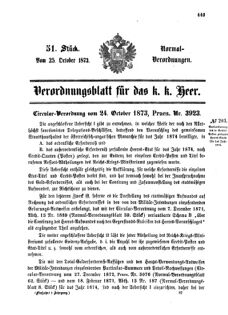 Verordnungsblatt für das Kaiserlich-Königliche Heer 18731025 Seite: 1