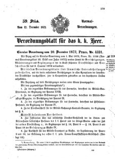 Verordnungsblatt für das Kaiserlich-Königliche Heer 18731212 Seite: 1