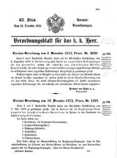 Verordnungsblatt für das Kaiserlich-Königliche Heer 18731223 Seite: 1