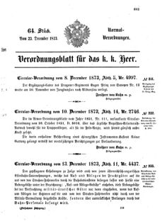 Verordnungsblatt für das Kaiserlich-Königliche Heer 18731223 Seite: 47