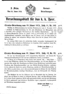 Verordnungsblatt für das Kaiserlich-Königliche Heer 18740128 Seite: 1