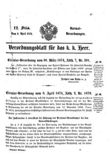 Verordnungsblatt für das Kaiserlich-Königliche Heer