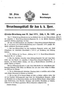 Verordnungsblatt für das Kaiserlich-Königliche Heer 18740716 Seite: 1