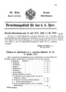 Verordnungsblatt für das Kaiserlich-Königliche Heer 18740723 Seite: 47