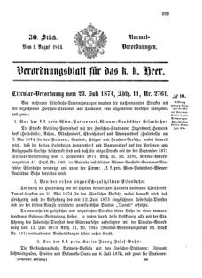 Verordnungsblatt für das Kaiserlich-Königliche Heer 18740801 Seite: 1