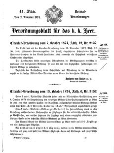 Verordnungsblatt für das Kaiserlich-Königliche Heer 18741102 Seite: 1