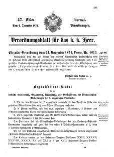 Verordnungsblatt für das Kaiserlich-Königliche Heer 18741209 Seite: 1