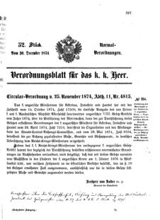 Verordnungsblatt für das Kaiserlich-Königliche Heer