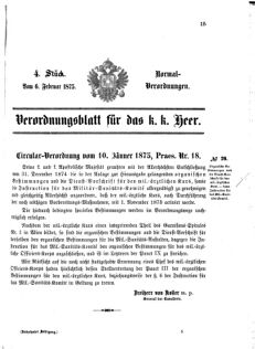 Verordnungsblatt für das Kaiserlich-Königliche Heer 18750206 Seite: 1