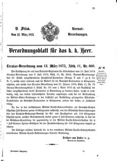 Verordnungsblatt für das Kaiserlich-Königliche Heer 18750327 Seite: 1