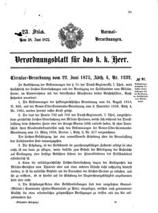 Verordnungsblatt für das Kaiserlich-Königliche Heer 18750628 Seite: 1