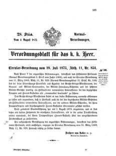 Verordnungsblatt für das Kaiserlich-Königliche Heer 18750804 Seite: 1