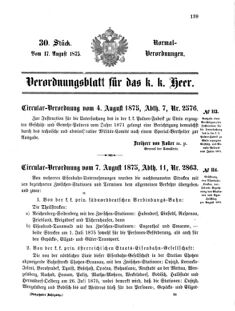 Verordnungsblatt für das Kaiserlich-Königliche Heer 18750817 Seite: 1