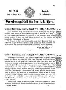 Verordnungsblatt für das Kaiserlich-Königliche Heer 18750828 Seite: 1