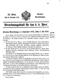 Verordnungsblatt für das Kaiserlich-Königliche Heer 18750918 Seite: 1