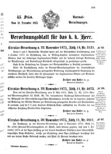 Verordnungsblatt für das Kaiserlich-Königliche Heer 18751211 Seite: 1