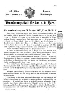 Verordnungsblatt für das Kaiserlich-Königliche Heer 18751227 Seite: 1