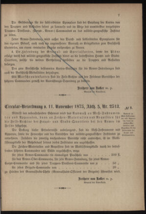 Verordnungsblatt für das Kaiserlich-Königliche Heer 18760101 Seite: 7