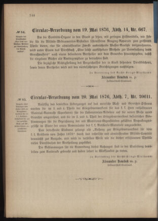 Verordnungsblatt für das Kaiserlich-Königliche Heer 18760524 Seite: 6