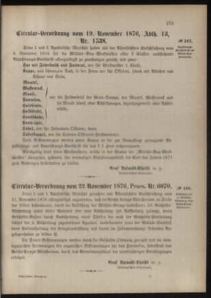 Verordnungsblatt für das Kaiserlich-Königliche Heer 18761124 Seite: 5