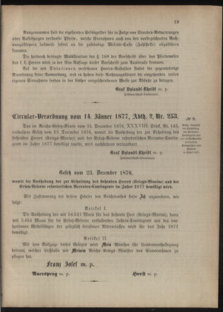 Verordnungsblatt für das Kaiserlich-Königliche Heer 18770120 Seite: 7