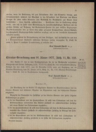 Verordnungsblatt für das Kaiserlich-Königliche Heer 18770120 Seite: 9