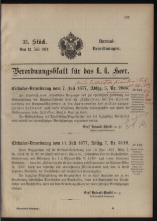 Verordnungsblatt für das Kaiserlich-Königliche Heer