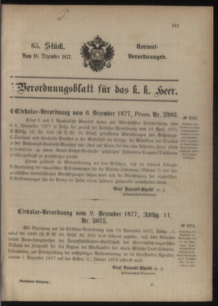 Verordnungsblatt für das Kaiserlich-Königliche Heer